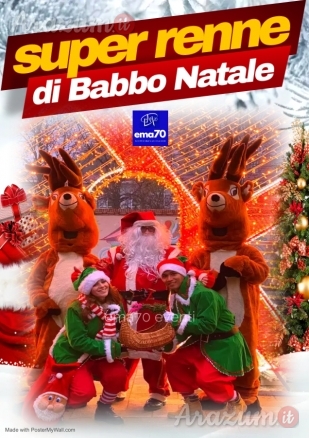 SUPER RENNE DI BABBO NATALE – ANIMAZIONE ITINERANTE PER LE VIE DELLA CITTA’ – DISTRIBUZIONE DI CARAMELLE DOLCETTI GADGET  - SCULTURE DI PALLONCINI – INDOVINELLI – EVENTI AZIENDALI - EVENTI PRIVATI -EVENTI PUBBLICI