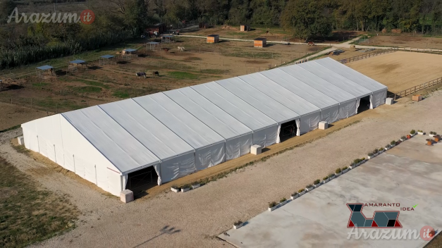 Tendostruttura Nuova 25x50m. H min. 4m., H max 8m.