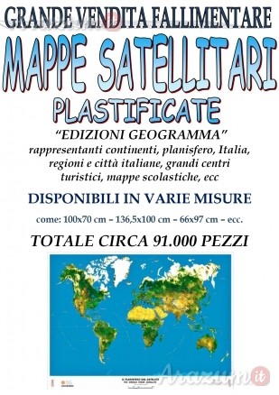 Vendita fallimentare di mappe satellitari circa 90.000 pezzi