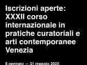 APERTE LE ISCRIZIONI AL 32° CORSO IN PRATICHE CURATORIALI E ARTI CONTEMPORANEE