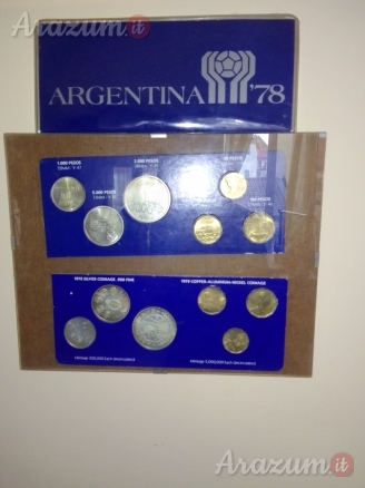 Monete celebrative dei mondiali di calcio Argentina 1978