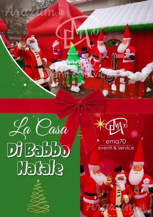 LA CASA DI BABBO NATALE – ALLESTIMENTI STRUTTURE ANIMAZIONE DI NATALE DISTRIBUZIONE CIOCCOLATA CALDA – ELFO PASTICCIONE CONSEGNERA’ SCULTURE DI PALLONCINI – SCRIVI E IMBUCA LA LETTERINA PER BABBO NATALE – FOTO CON BABBO NATALE – IMPIANTO AUDIO MUSICHE NAT