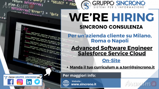 Advanced Software Engineer Salesforce Service Cloud