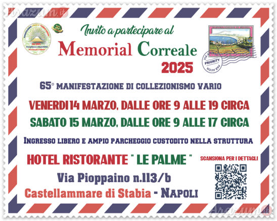 Collezionismo: Torna il 14 e 15 marzo 2025 il Memorial Correale