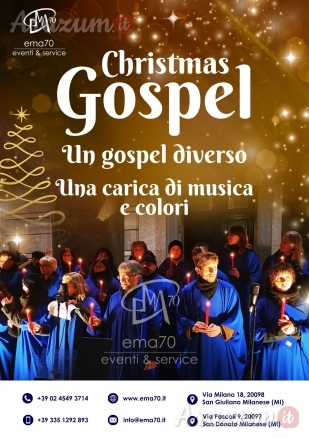 CONCERTO  NATALE GOSPEL MUSICA LIVE – MUSICA DI NATALE PER TEATRI CHIESE PIAZZE